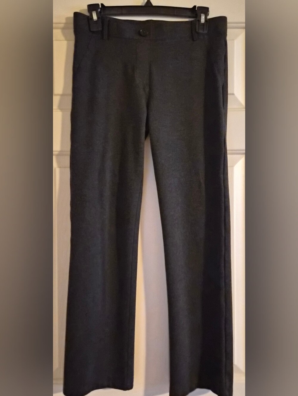 Betabrand Dark Gray Straight Leg Pull On Pant